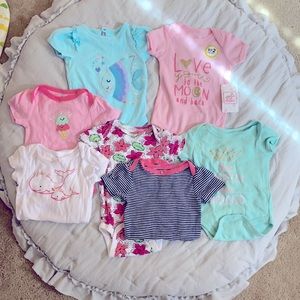 3-6mo short sleeved bodysuit bundle